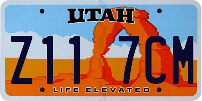 UT license plate Z117CM