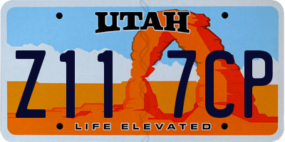 UT license plate Z117CP