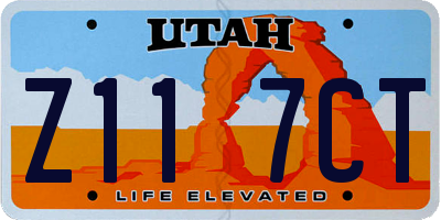 UT license plate Z117CT