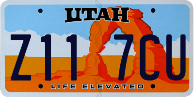 UT license plate Z117CU