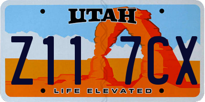 UT license plate Z117CX