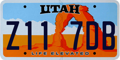 UT license plate Z117DB