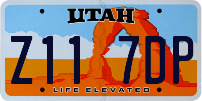 UT license plate Z117DP