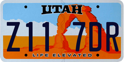 UT license plate Z117DR