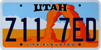 UT license plate Z117ED