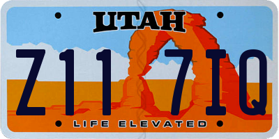 UT license plate Z117IQ