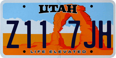 UT license plate Z117JH