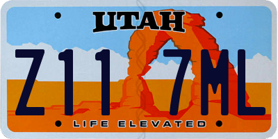 UT license plate Z117ML