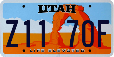 UT license plate Z117OF