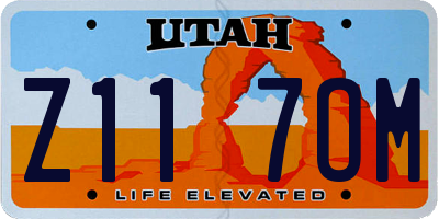 UT license plate Z117OM
