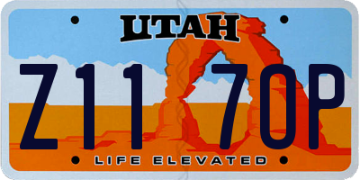 UT license plate Z117OP