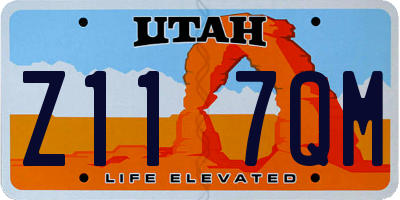 UT license plate Z117QM