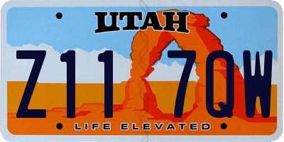 UT license plate Z117QW