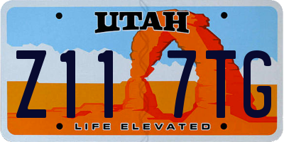 UT license plate Z117TG
