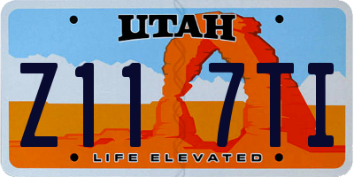 UT license plate Z117TI