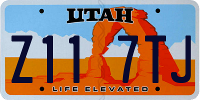 UT license plate Z117TJ