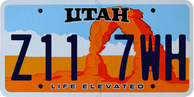 UT license plate Z117WH