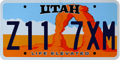 UT license plate Z117XM
