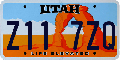 UT license plate Z117ZQ