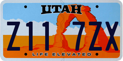UT license plate Z117ZX