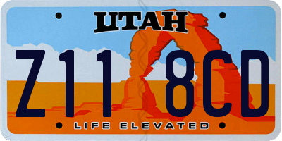 UT license plate Z118CD
