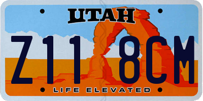 UT license plate Z118CM