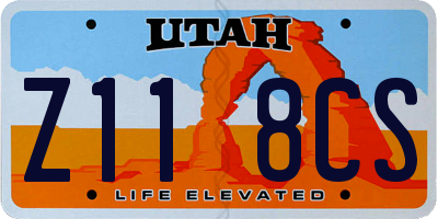 UT license plate Z118CS