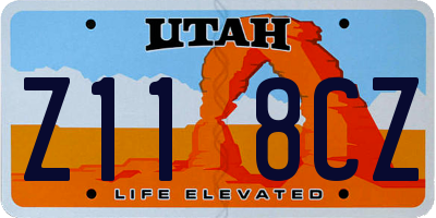 UT license plate Z118CZ