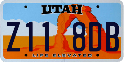 UT license plate Z118DB