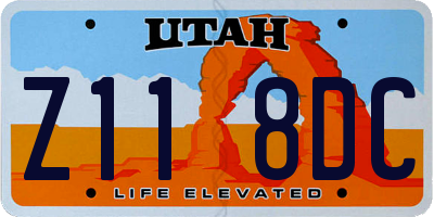 UT license plate Z118DC