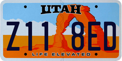 UT license plate Z118ED