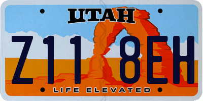 UT license plate Z118EH