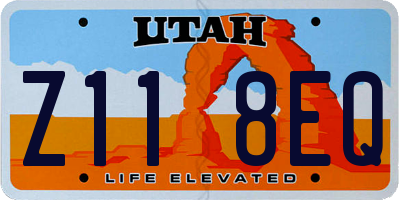 UT license plate Z118EQ