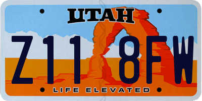 UT license plate Z118FW