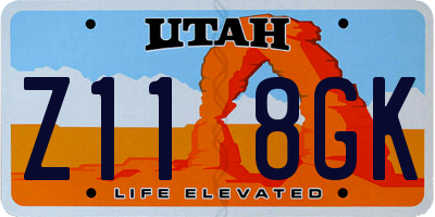 UT license plate Z118GK