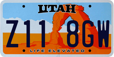 UT license plate Z118GW