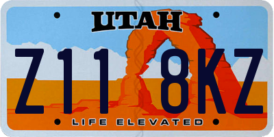 UT license plate Z118KZ