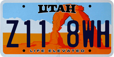 UT license plate Z118WH