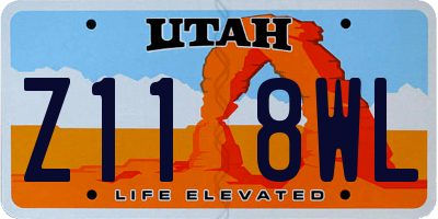 UT license plate Z118WL