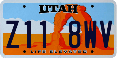 UT license plate Z118WV