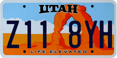 UT license plate Z118YH