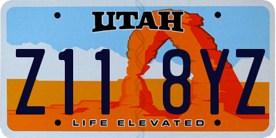 UT license plate Z118YZ