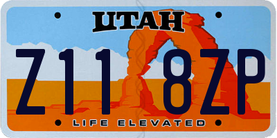 UT license plate Z118ZP