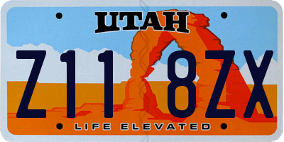 UT license plate Z118ZX