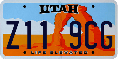UT license plate Z119CG