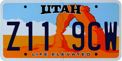 UT license plate Z119CW