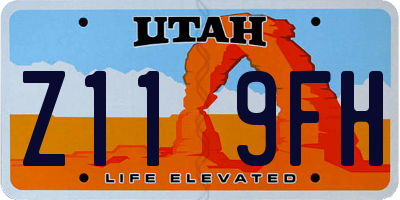 UT license plate Z119FH