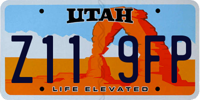 UT license plate Z119FP