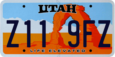 UT license plate Z119FZ