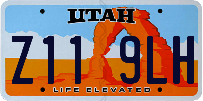 UT license plate Z119LH